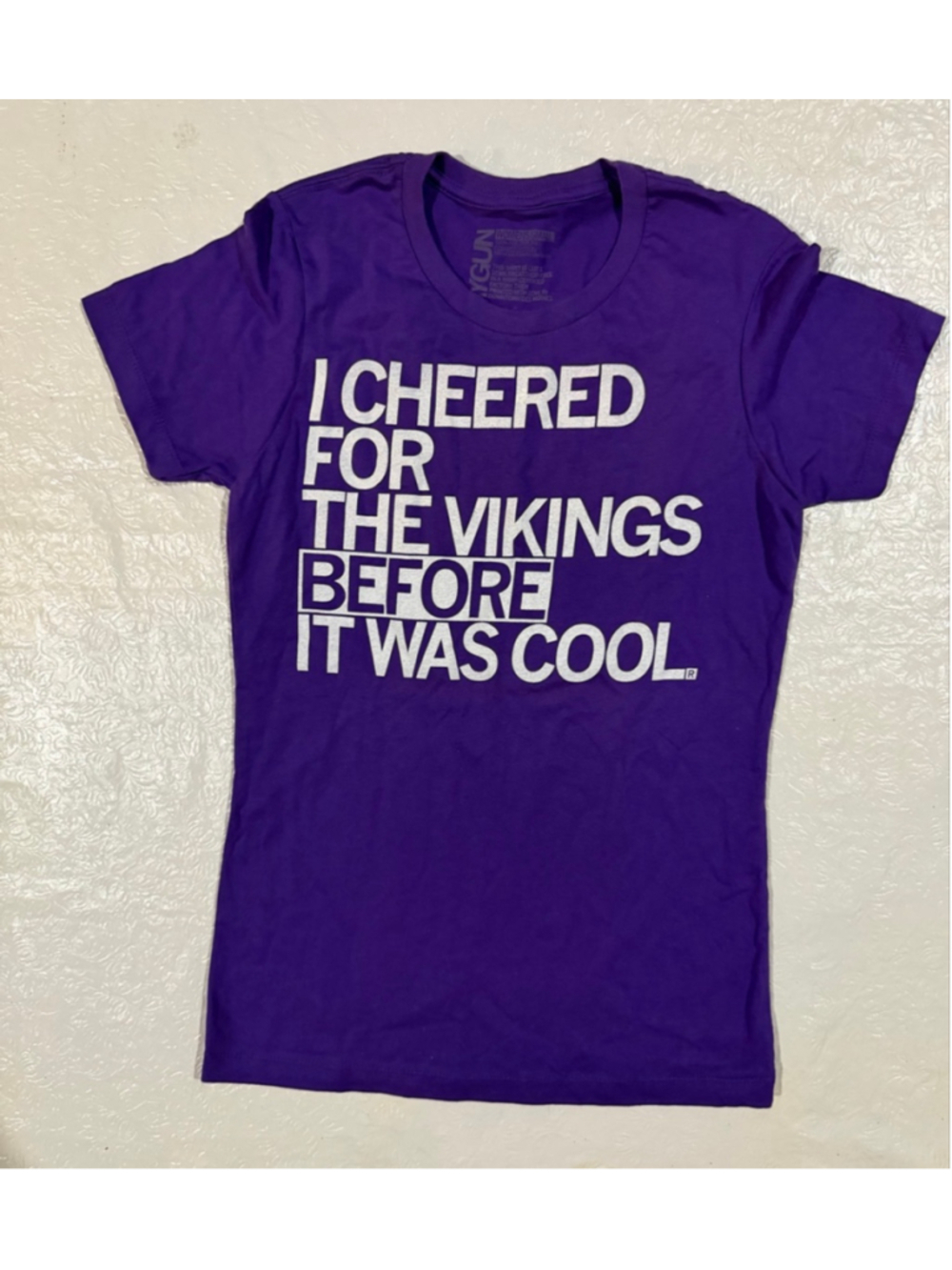 Raygun Vikings Graphic T-Shirt Women S Purple Football Fan Short Sleeve Tee